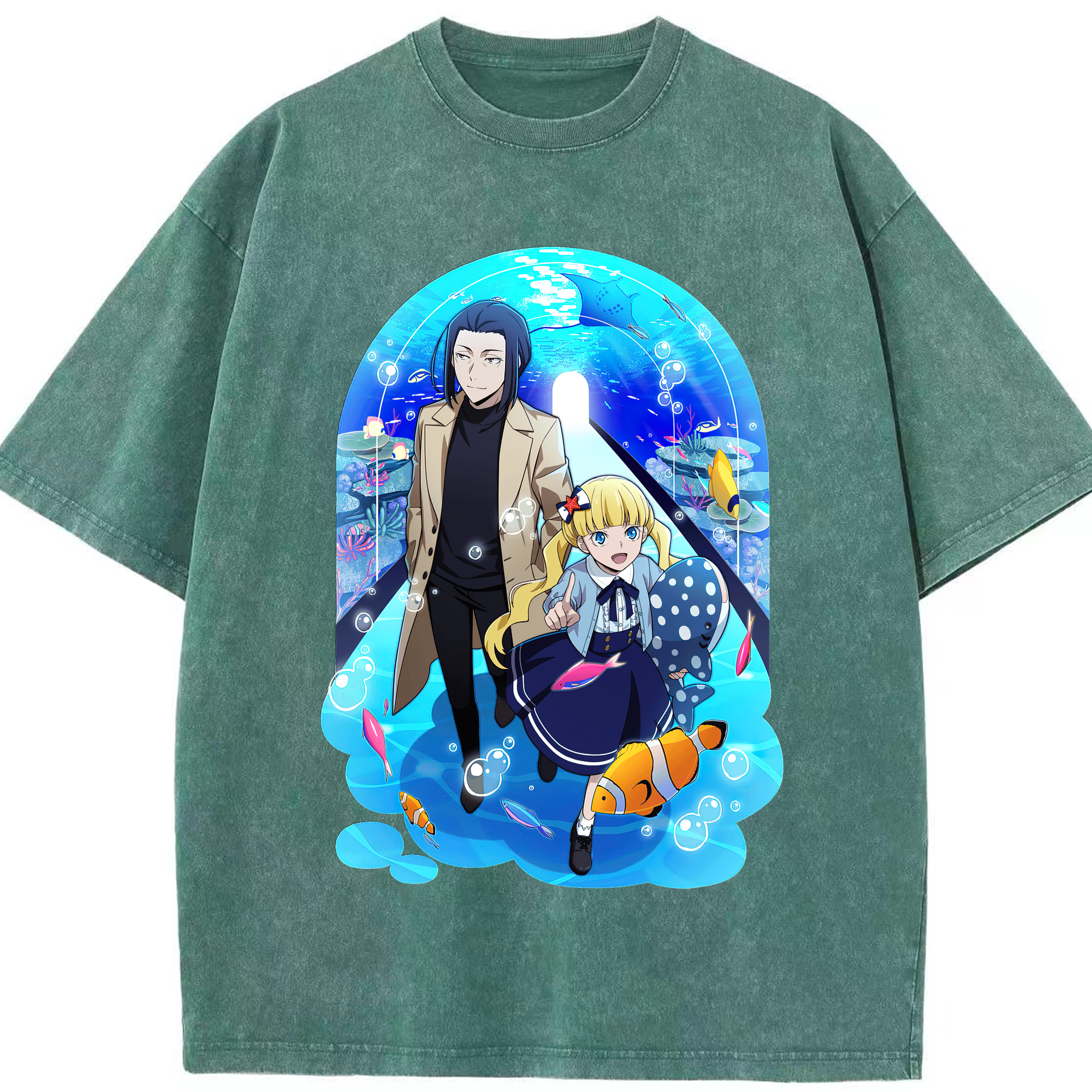 （画像用） 文豪ストレイドッグス Bungo Stray Dogs 綿100% ヴィンテージ風 半袖Tシャツ（フロントプリント）